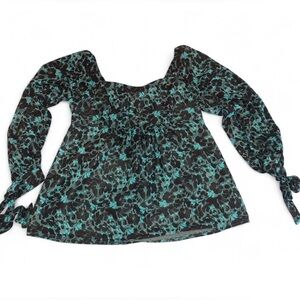 Women's Top - Black and Green